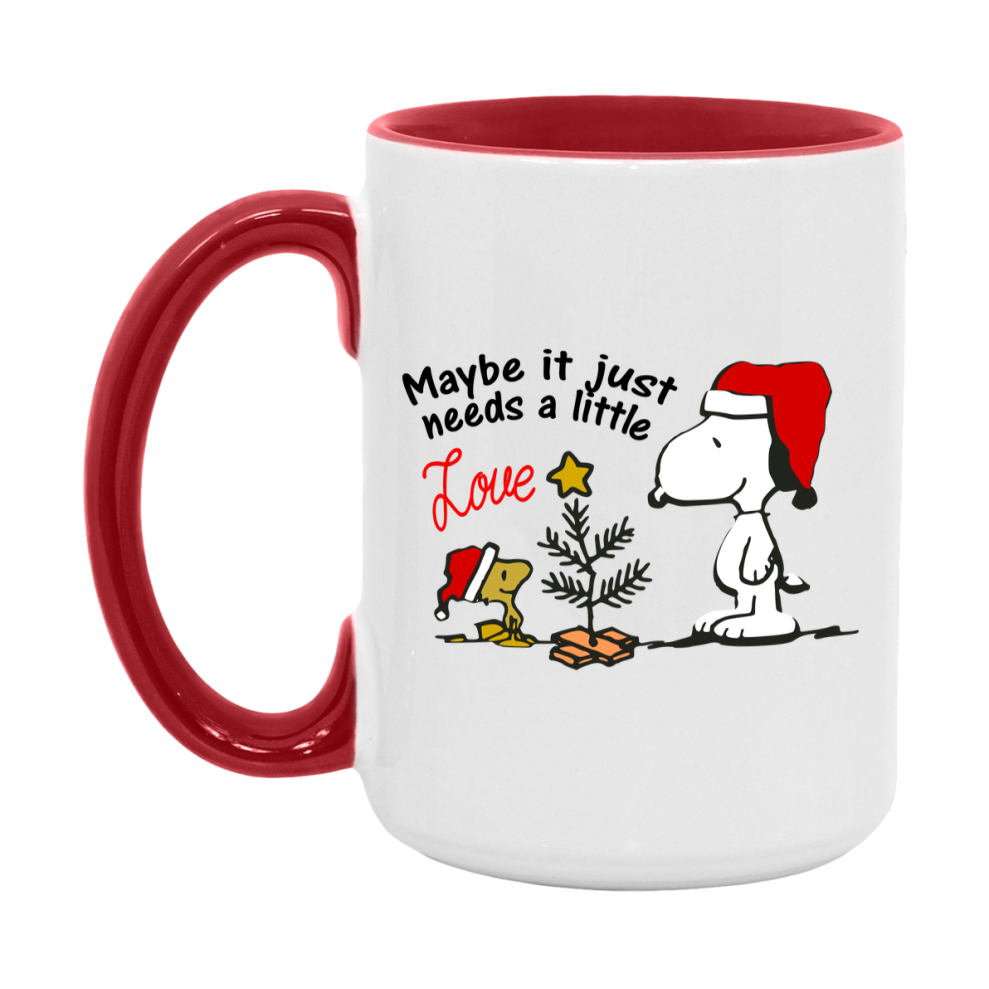Peanuts Gang Christmas Mug, Snoopy Charlie Brown Holiday Coffee Cup, Ceramic Christmas Mug 11Oz Or 15Oz