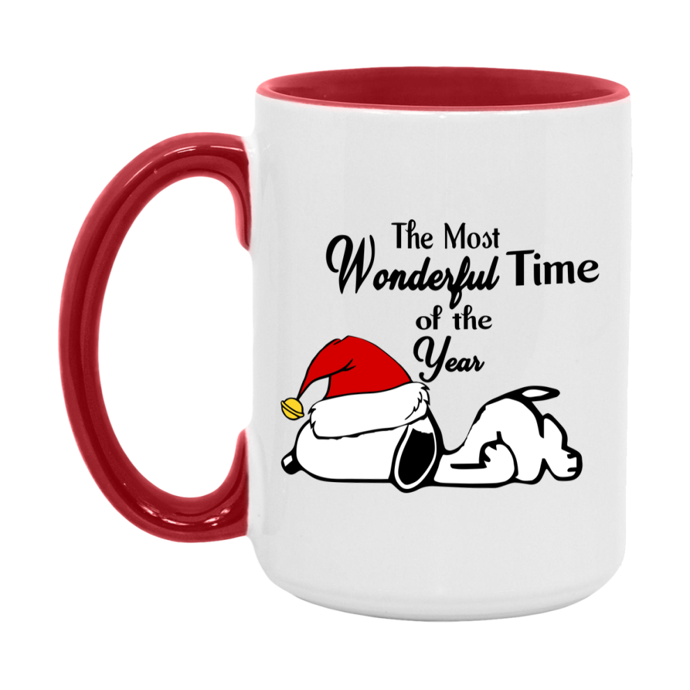 Peanuts Gang Christmas Mug, Snoopy Charlie Brown Holiday Coffee Cup, Ceramic Christmas Mug 11Oz Or 15Oz