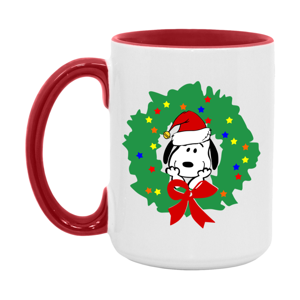 Peanuts Gang Christmas Mug, Snoopy Charlie Brown Holiday Coffee Cup, Ceramic Christmas Mug 11Oz Or 15Oz