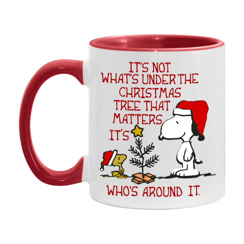 Peanuts Gang Christmas Mug, Snoopy Charlie Brown Holiday Coffee Cup, Ceramic Christmas Mug 11Oz Or 15Oz