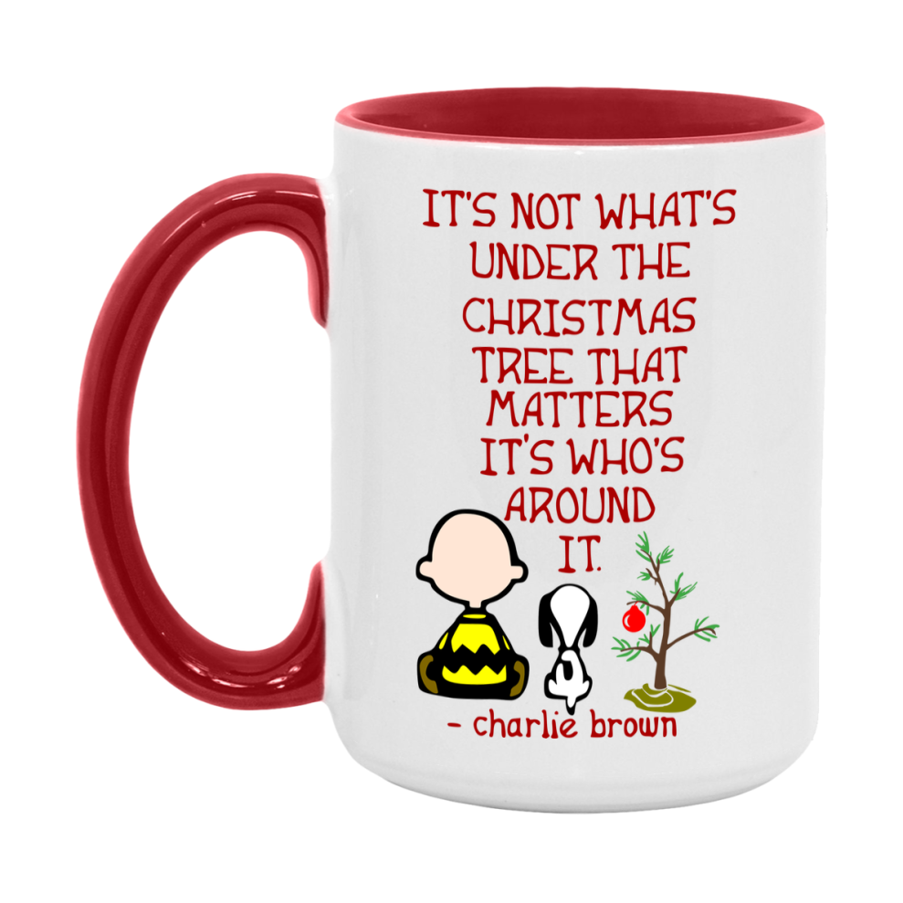 Peanuts Gang Christmas Mug, Snoopy Charlie Brown Holiday Coffee Cup, Ceramic Christmas Mug 11Oz Or 15Oz