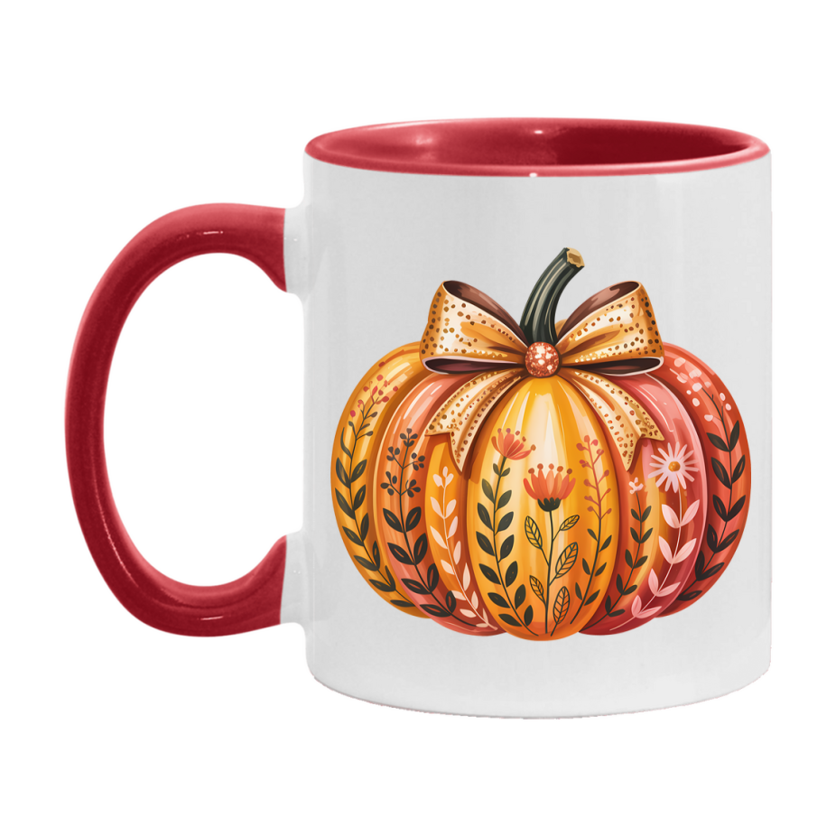 In Love With Fall Coffee Mug, Cozy Cute Autumn Coffee Cup, 11Oz Or 15Oz White Ceramic Mug