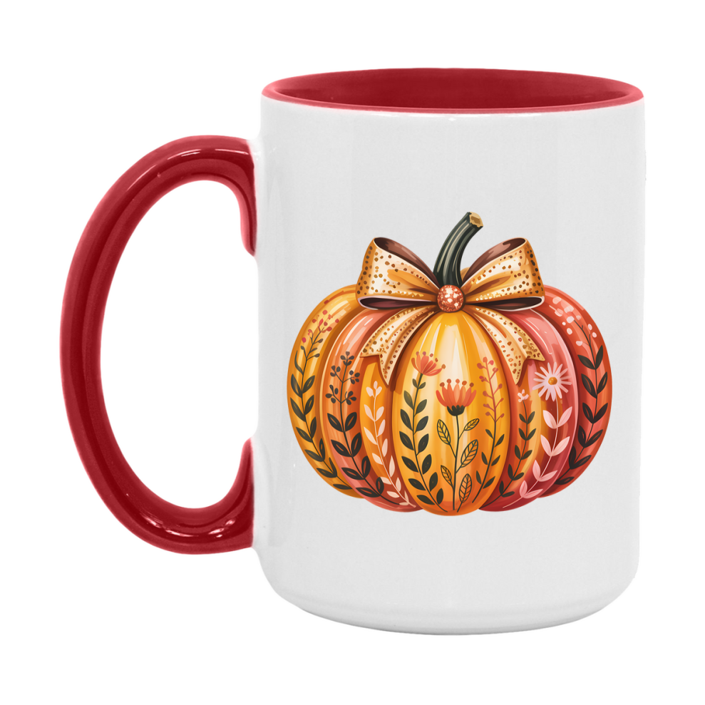 In Love With Fall Coffee Mug, Cozy Cute Autumn Coffee Cup, 11Oz Or 15Oz White Ceramic Mug