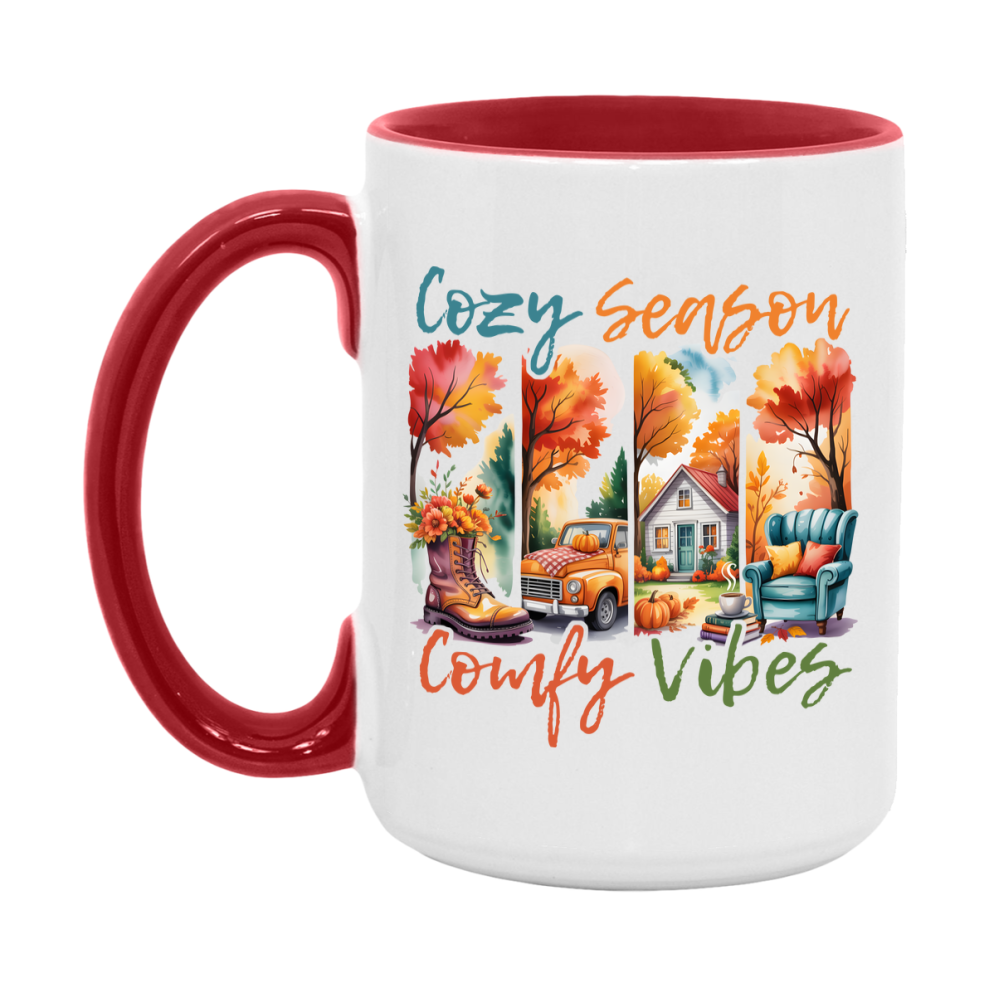 In Love With Fall Coffee Mug, Cozy Cute Autumn Coffee Cup, 11Oz Or 15Oz White Ceramic Mug