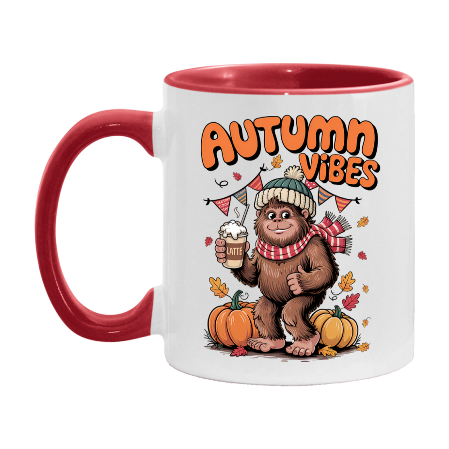 In Love With Fall Coffee Mug, Cozy Cute Autumn Coffee Cup, 11Oz Or 15Oz White Ceramic Mug