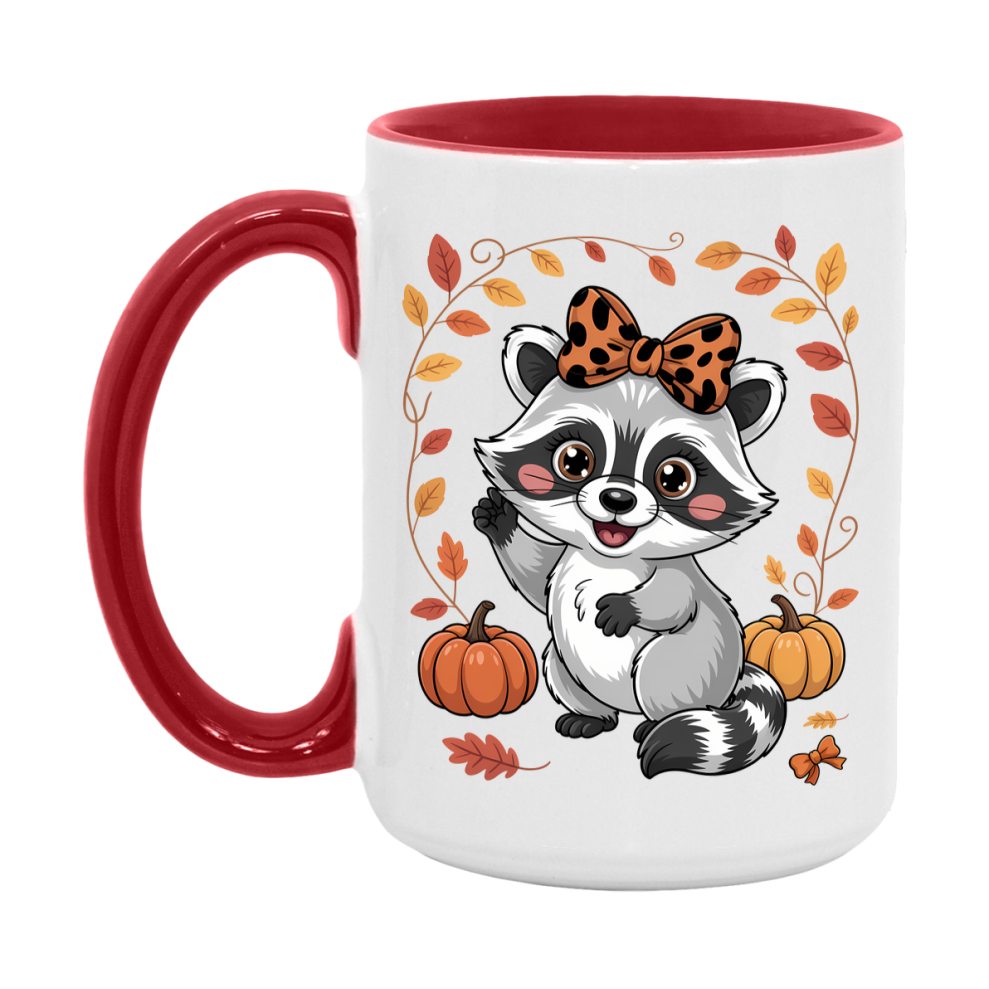 In Love With Fall Coffee Mug, Cozy Cute Autumn Coffee Cup, 11Oz Or 15Oz White Ceramic Mug