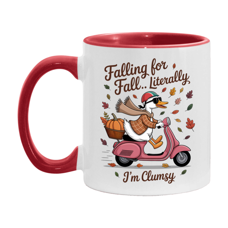 In Love With Fall Coffee Mug, Cozy Cute Autumn Coffee Cup, 11Oz Or 15Oz White Ceramic Mug
