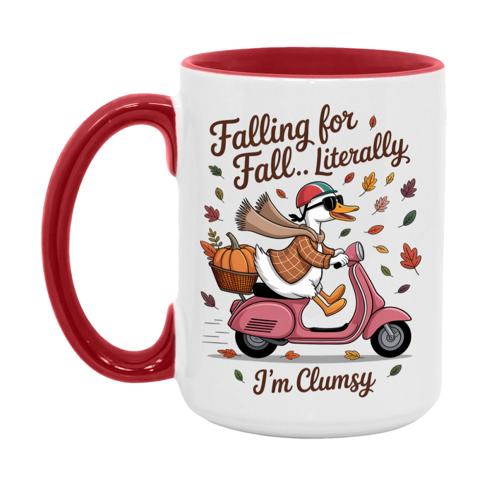 In Love With Fall Coffee Mug, Cozy Cute Autumn Coffee Cup, 11Oz Or 15Oz White Ceramic Mug