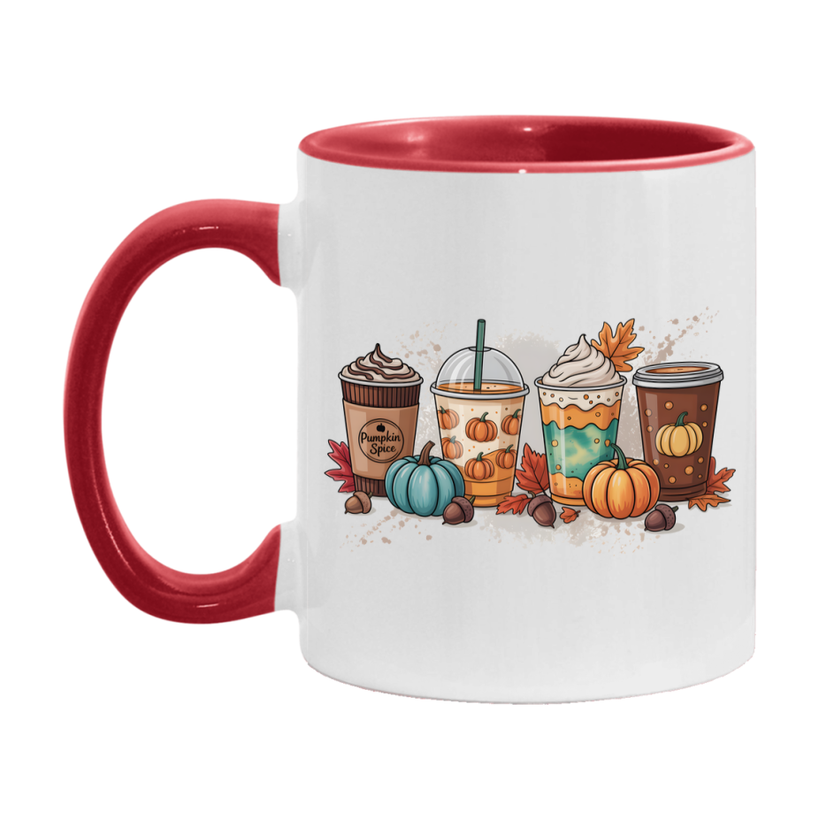 In Love With Fall Coffee Mug, Cozy Cute Autumn Coffee Cup, 11Oz Or 15Oz White Ceramic Mug