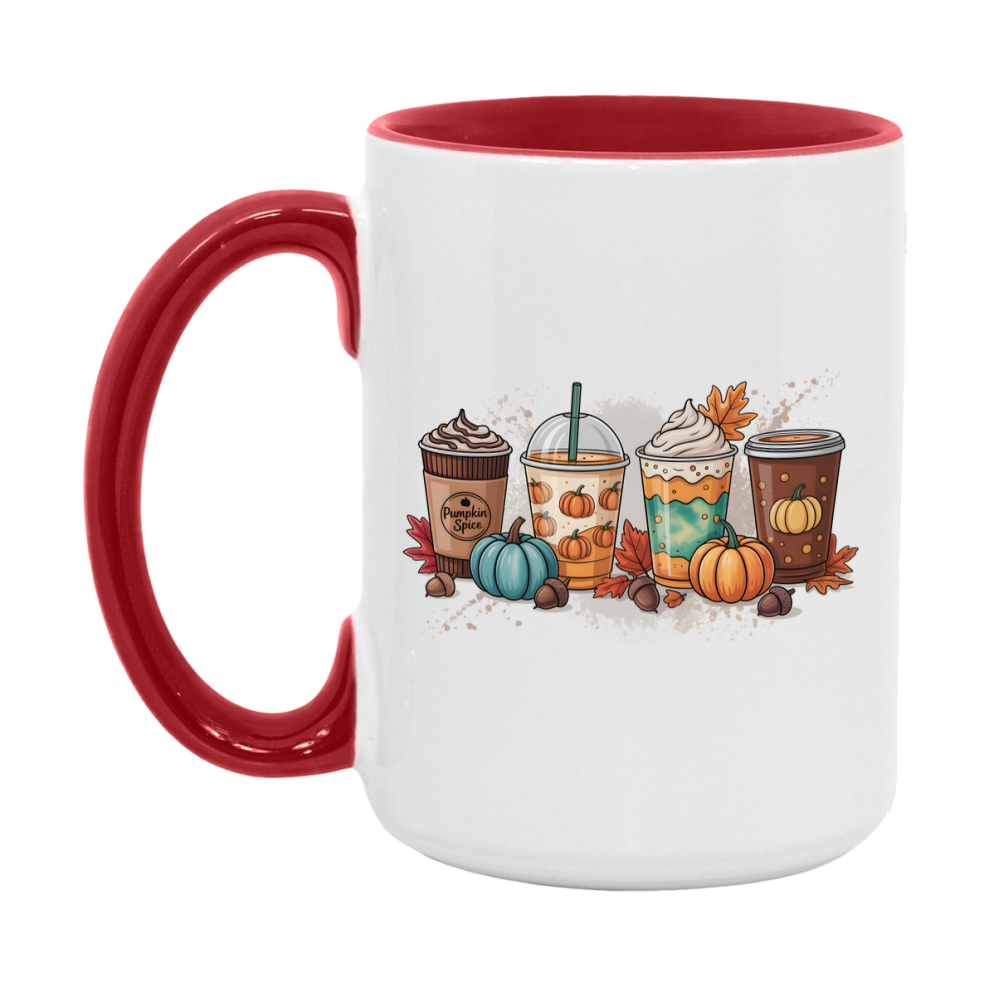 In Love With Fall Coffee Mug, Cozy Cute Autumn Coffee Cup, 11Oz Or 15Oz White Ceramic Mug