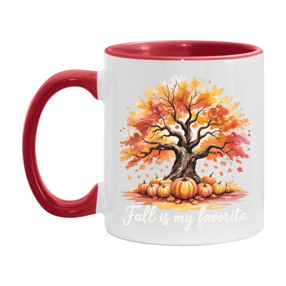 In Love With Fall Coffee Mug, Cozy Cute Autumn Coffee Cup, 11Oz Or 15Oz White Ceramic Mug
