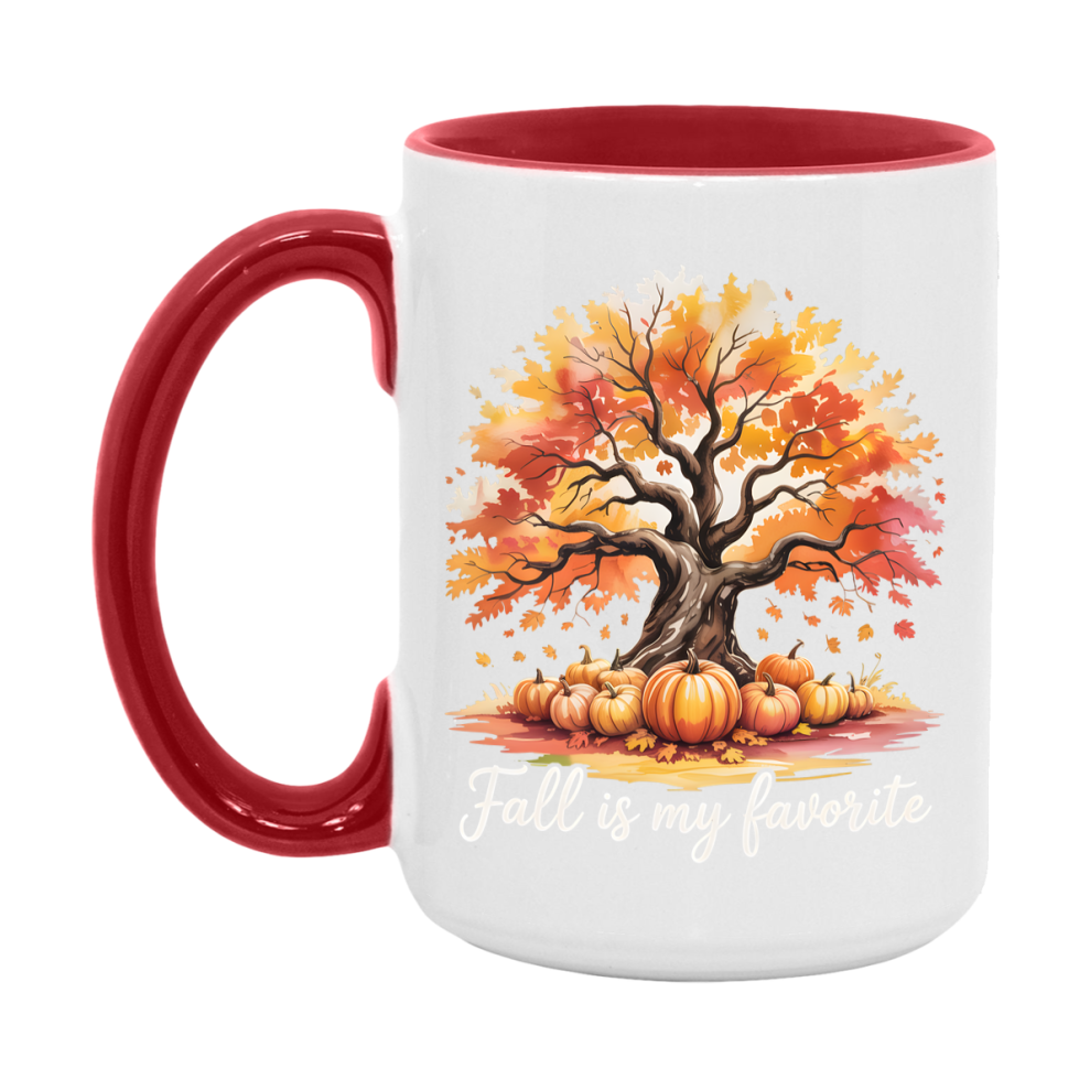 In Love With Fall Coffee Mug, Cozy Cute Autumn Coffee Cup, 11Oz Or 15Oz White Ceramic Mug