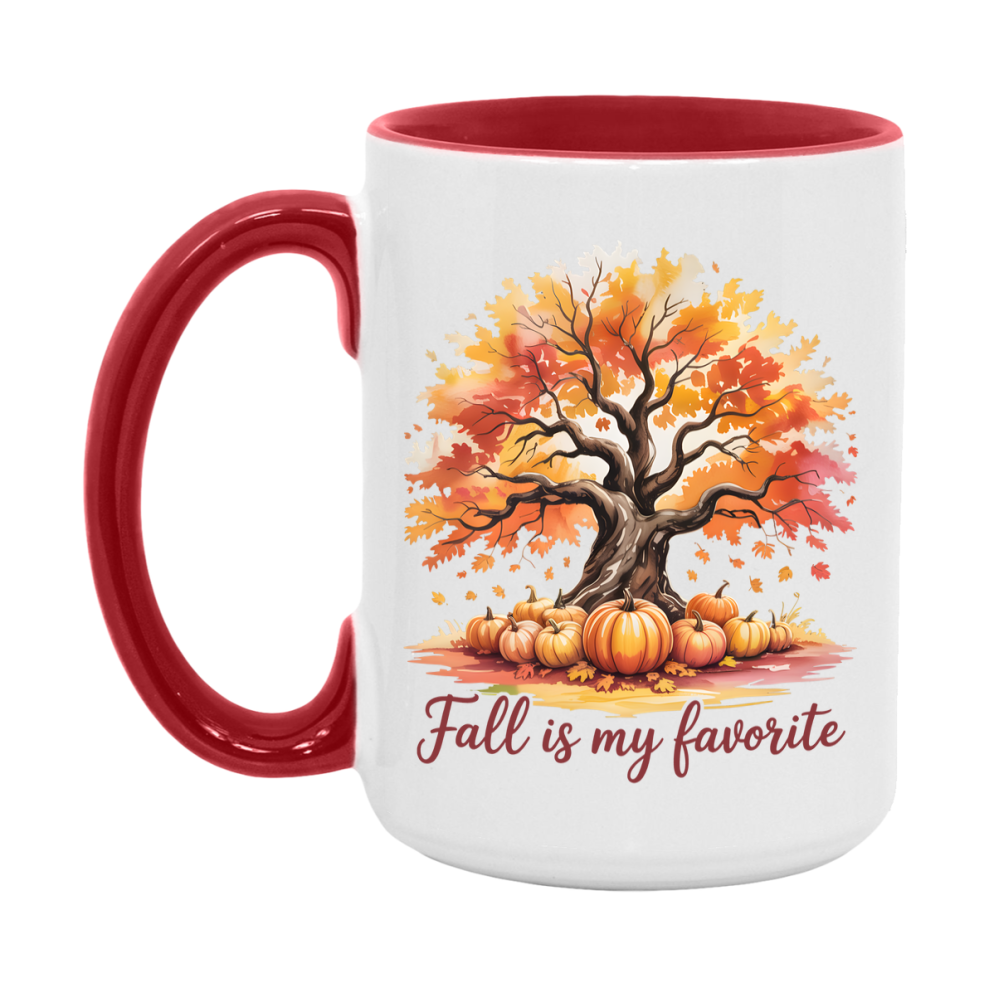 In Love With Fall Coffee Mug, Cozy Cute Autumn Coffee Cup, 11Oz Or 15Oz White Ceramic Mug