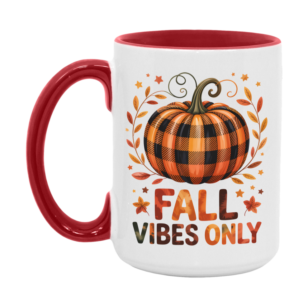 In Love With Fall Coffee Mug, Cozy Cute Autumn Coffee Cup, 11Oz Or 15Oz White Ceramic Mug
