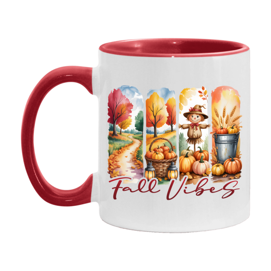In Love With Fall Coffee Mug, Cozy Cute Autumn Coffee Cup, 11Oz Or 15Oz White Ceramic Mug