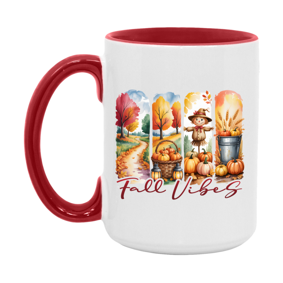In Love With Fall Coffee Mug, Cozy Cute Autumn Coffee Cup, 11Oz Or 15Oz White Ceramic Mug