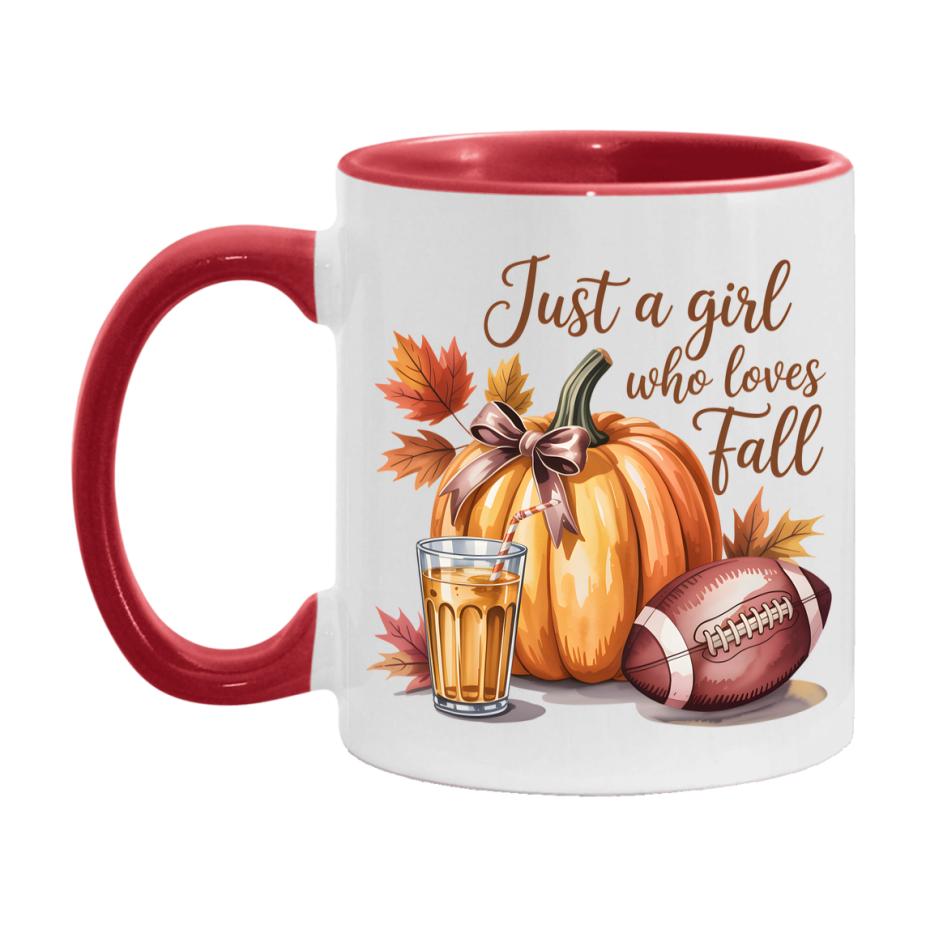 In Love With Fall Coffee Mug, Cozy Cute Autumn Coffee Cup, 11Oz Or 15Oz White Ceramic Mug