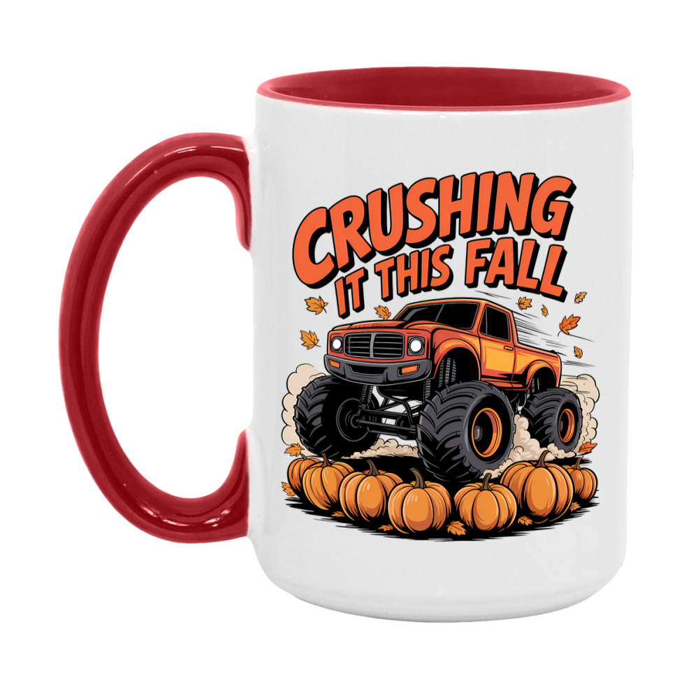 In Love With Fall Coffee Mug, Cozy Cute Autumn Coffee Cup, 11Oz Or 15Oz White Ceramic Mug