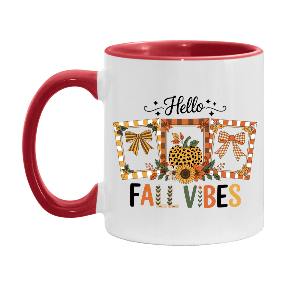 In Love With Fall Coffee Mug, Cozy Cute Autumn Coffee Cup, 11Oz Or 15Oz White Ceramic Mug