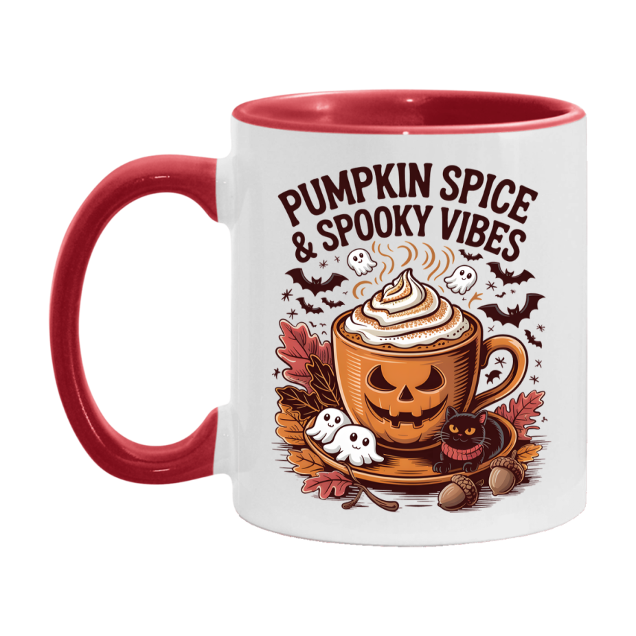 In Love With Fall Coffee Mug, Cozy Cute Autumn Coffee Cup, 11Oz Or 15Oz White Ceramic Mug