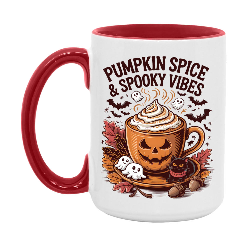 In Love With Fall Coffee Mug, Cozy Cute Autumn Coffee Cup, 11Oz Or 15Oz White Ceramic Mug