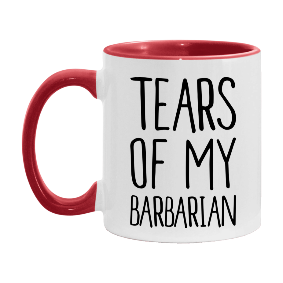 Dnd Dragon Masters Mug, Tears Of My Barbarian Coffee Mug, Rpg Gift