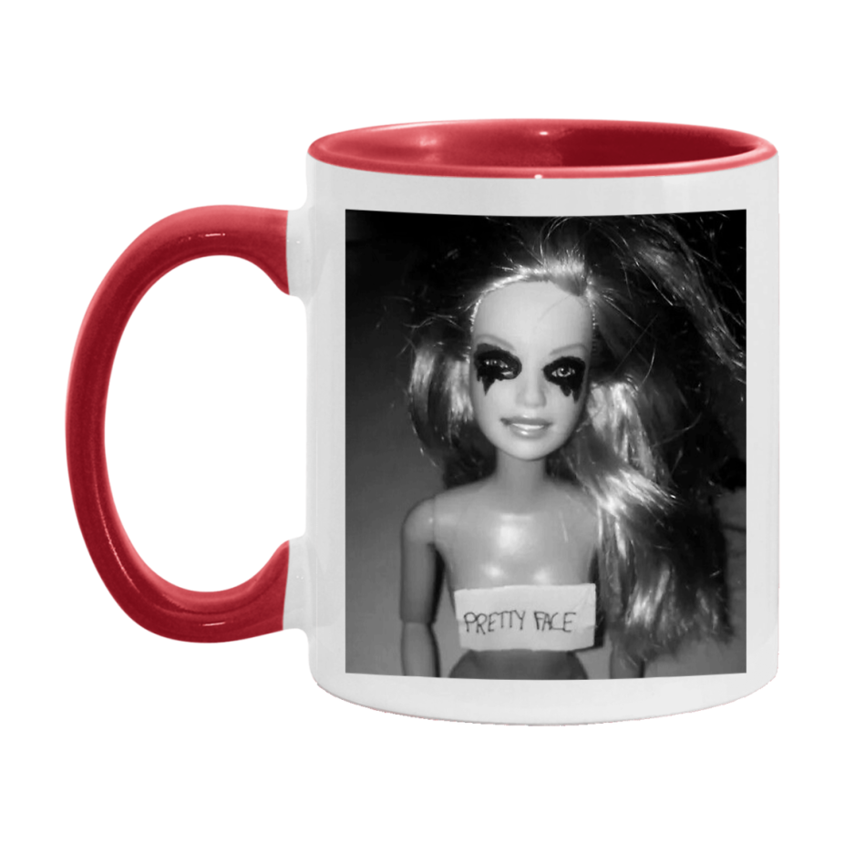 Disgusted Doll Face Mug, Funny Doll Face Meme Coffee Cup
