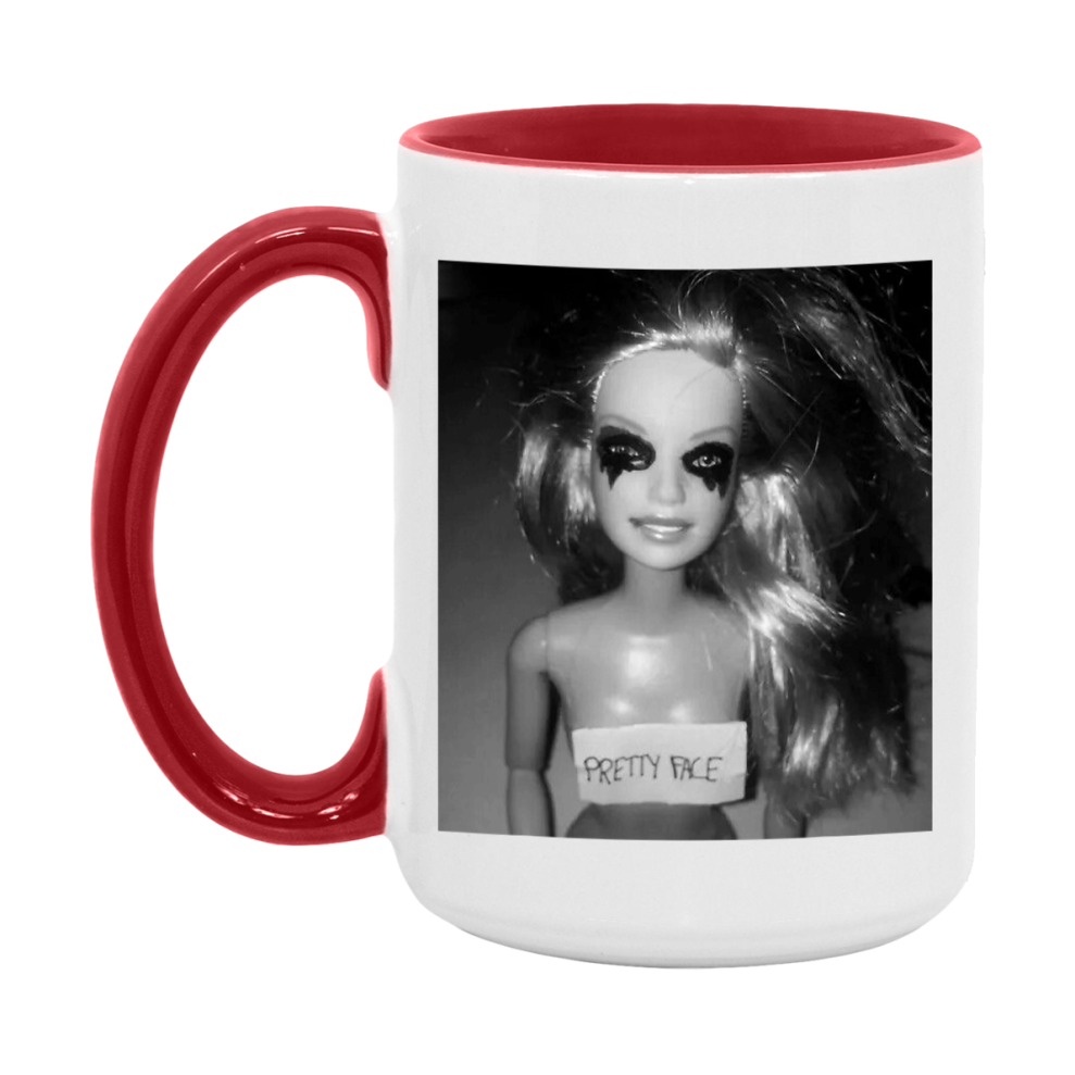 Disgusted Doll Face Mug, Funny Doll Face Meme Coffee Cup