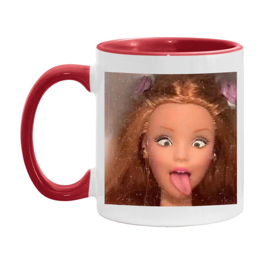 Disgusted Doll Face Mug, Funny Doll Face Meme Coffee Cup