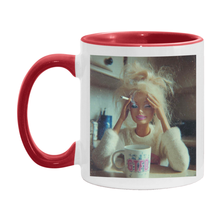 Disgusted Doll Face Mug, Funny Doll Face Meme Coffee Cup
