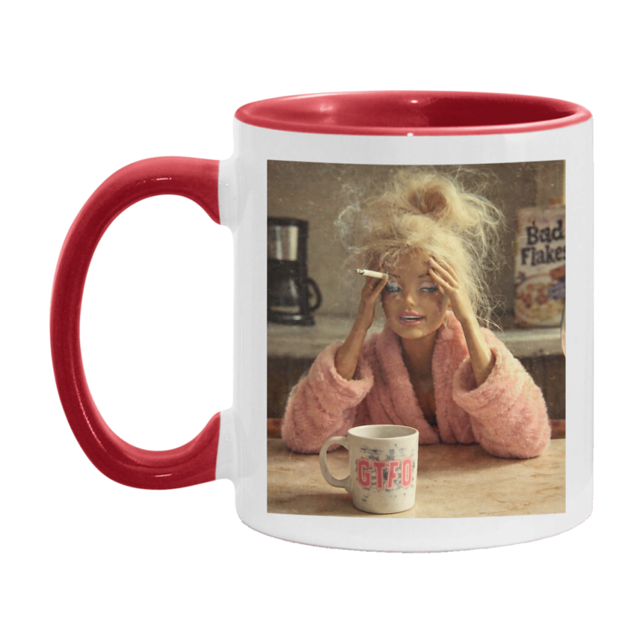 Disgusted Doll Face Mug, Funny Doll Face Meme Coffee Cup