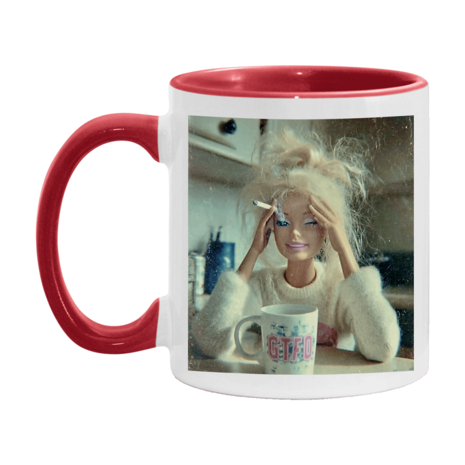 Disgusted Doll Face Mug, Funny Doll Face Meme Coffee Cup