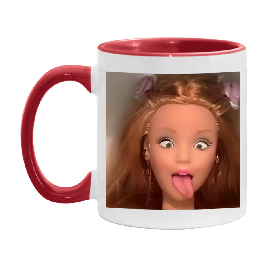 Disgusted Doll Face Mug, Funny Doll Face Meme Coffee Cup