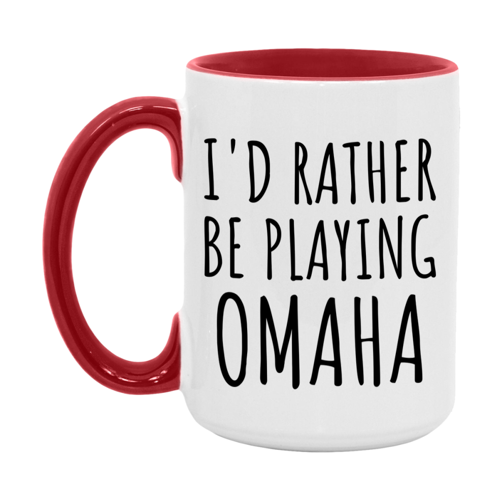 Casino Mug For Omaha Players, Funny Omaha Coffee Mug, 11Oz Or 15Oz Novelty Mug
