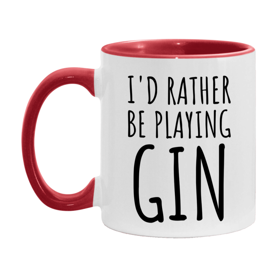 Casino Mug For Gin Players, Funny Gin Coffee Mug, 11Oz Or 15Oz Novelty Mug
