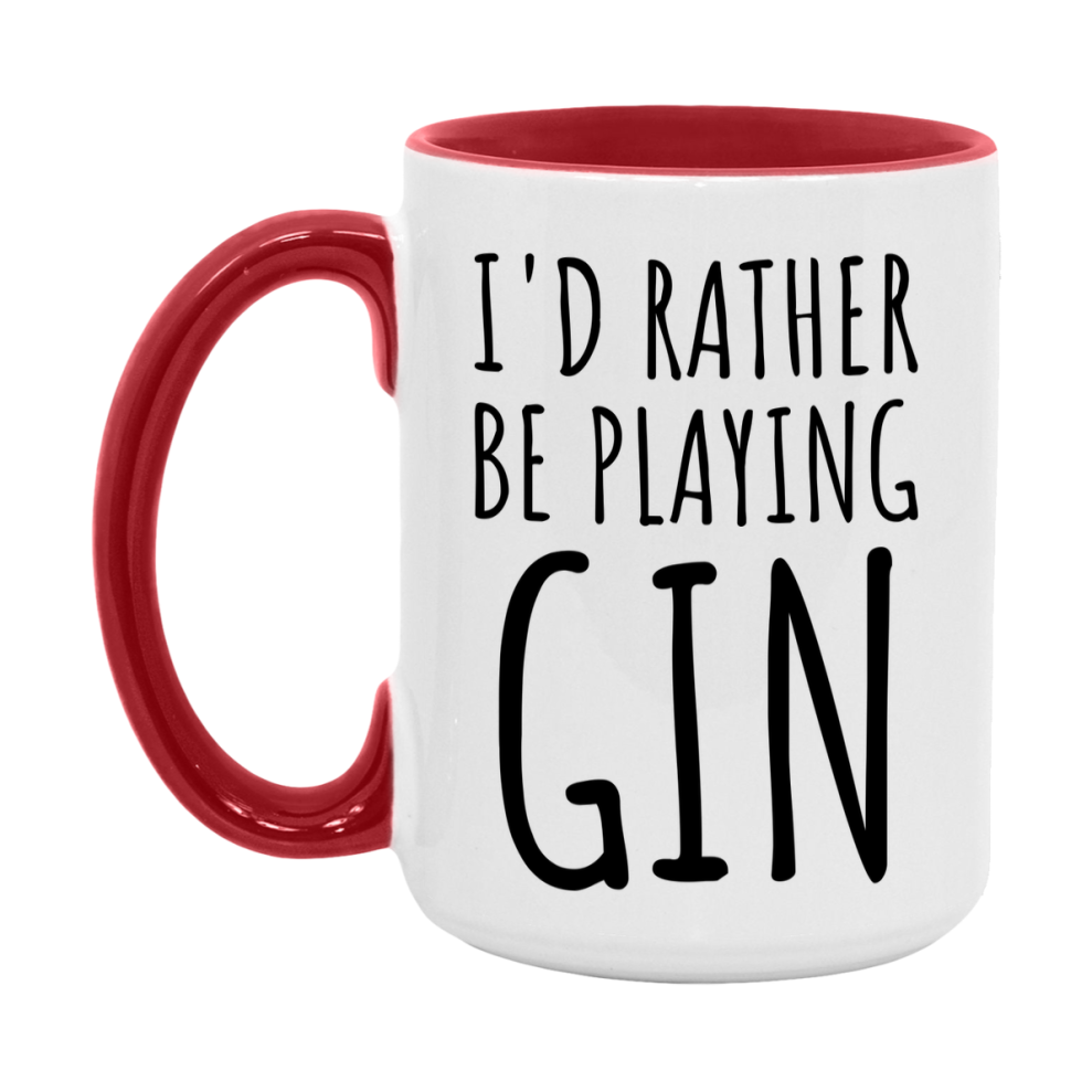 Casino Mug For Gin Players, Funny Gin Coffee Mug, 11Oz Or 15Oz Novelty Mug