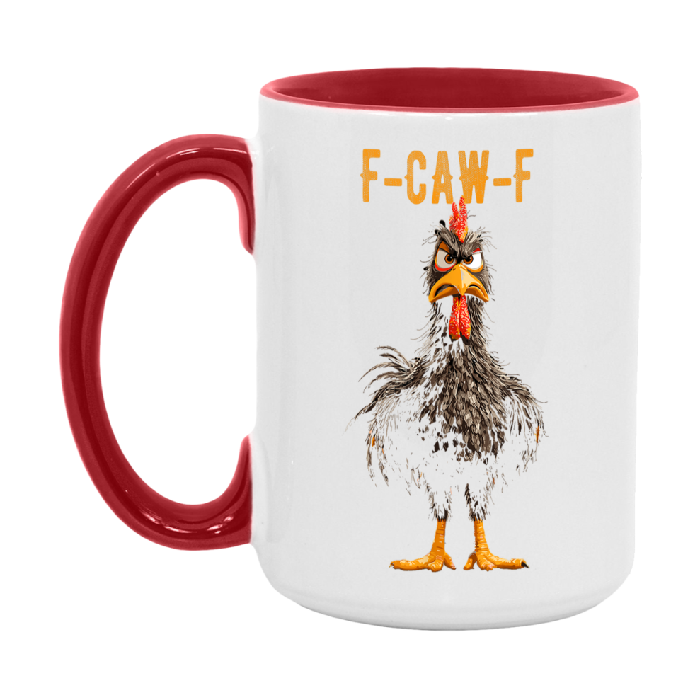 F Caw F Mug, Funny Bird Coffee Mug, 11Oz Or 15Oz Ceramic Cup