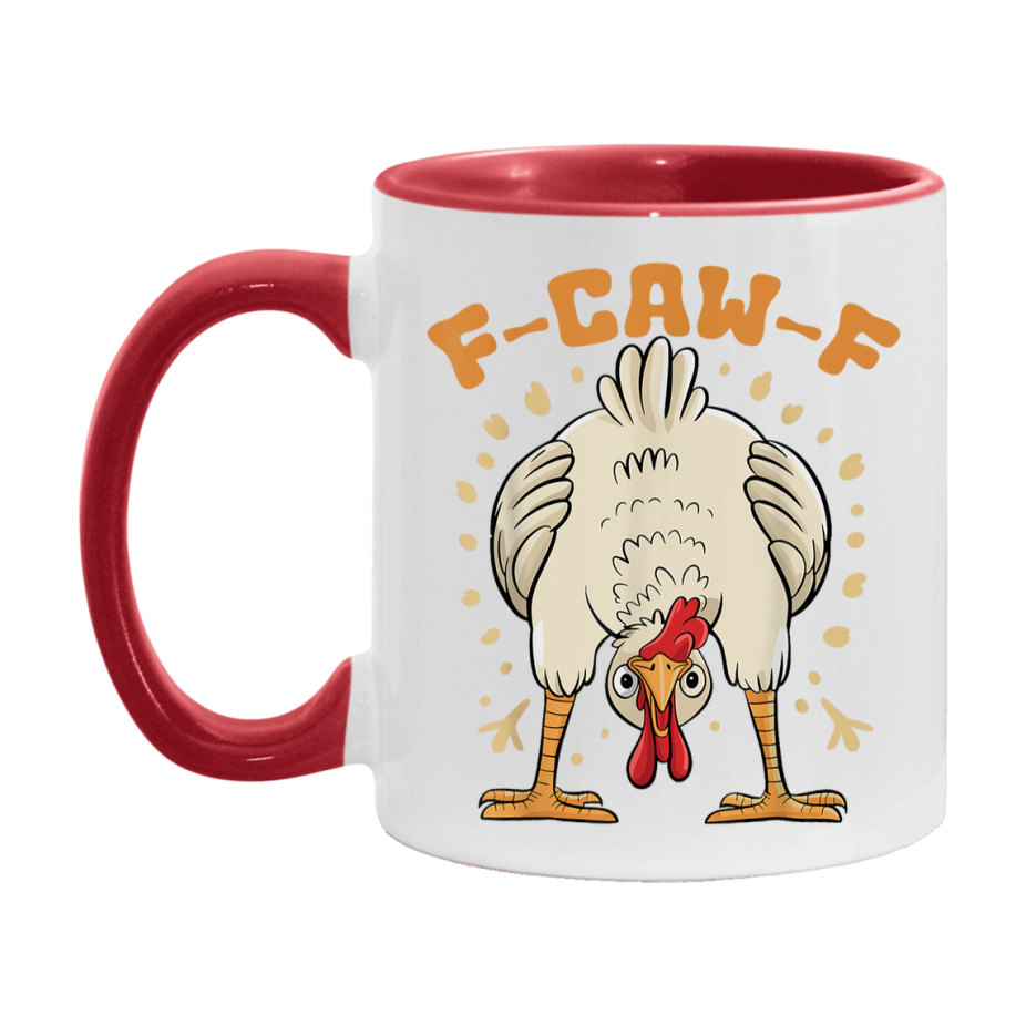 F Caw F Mug, Funny Bird Coffee Mug, 11Oz Or 15Oz Ceramic Cup