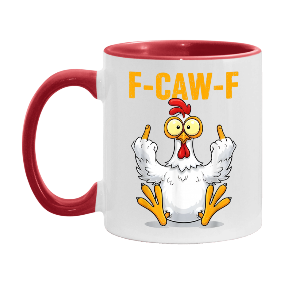 F Caw F Mug, Funny Bird Coffee Mug, 11Oz Or 15Oz Ceramic Cup