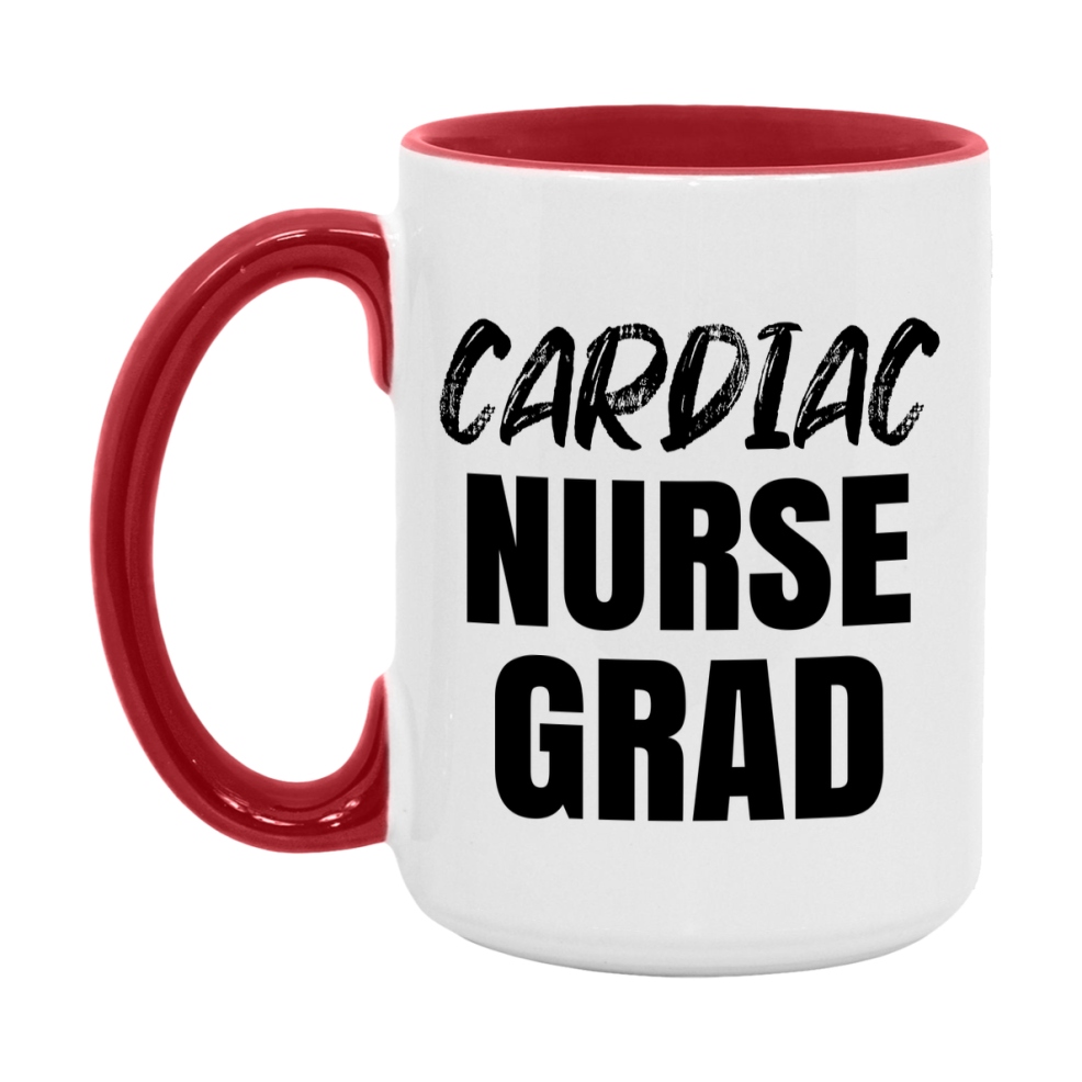 Cardiac Nurse Grad Coffee Mug - Ceramic Nursing Graduation Gift