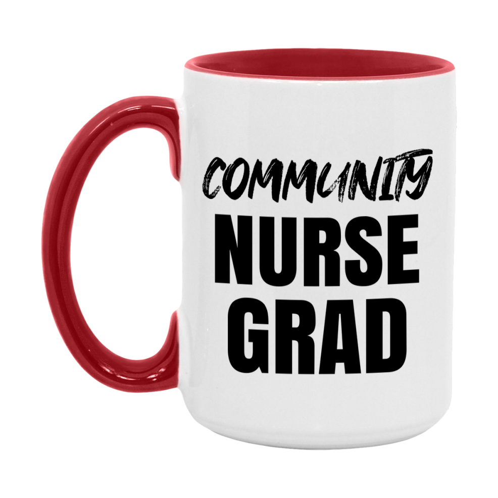 Community Nurse Grad Coffee Mug - Ceramic Nursing Graduation Gift